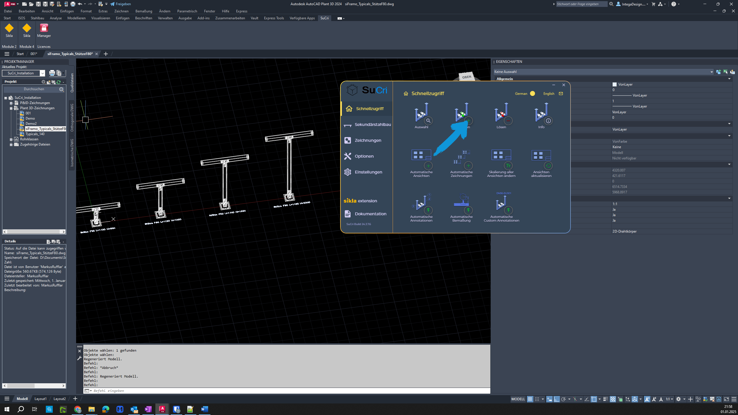 Select assembly in AutoCAD Plant3D