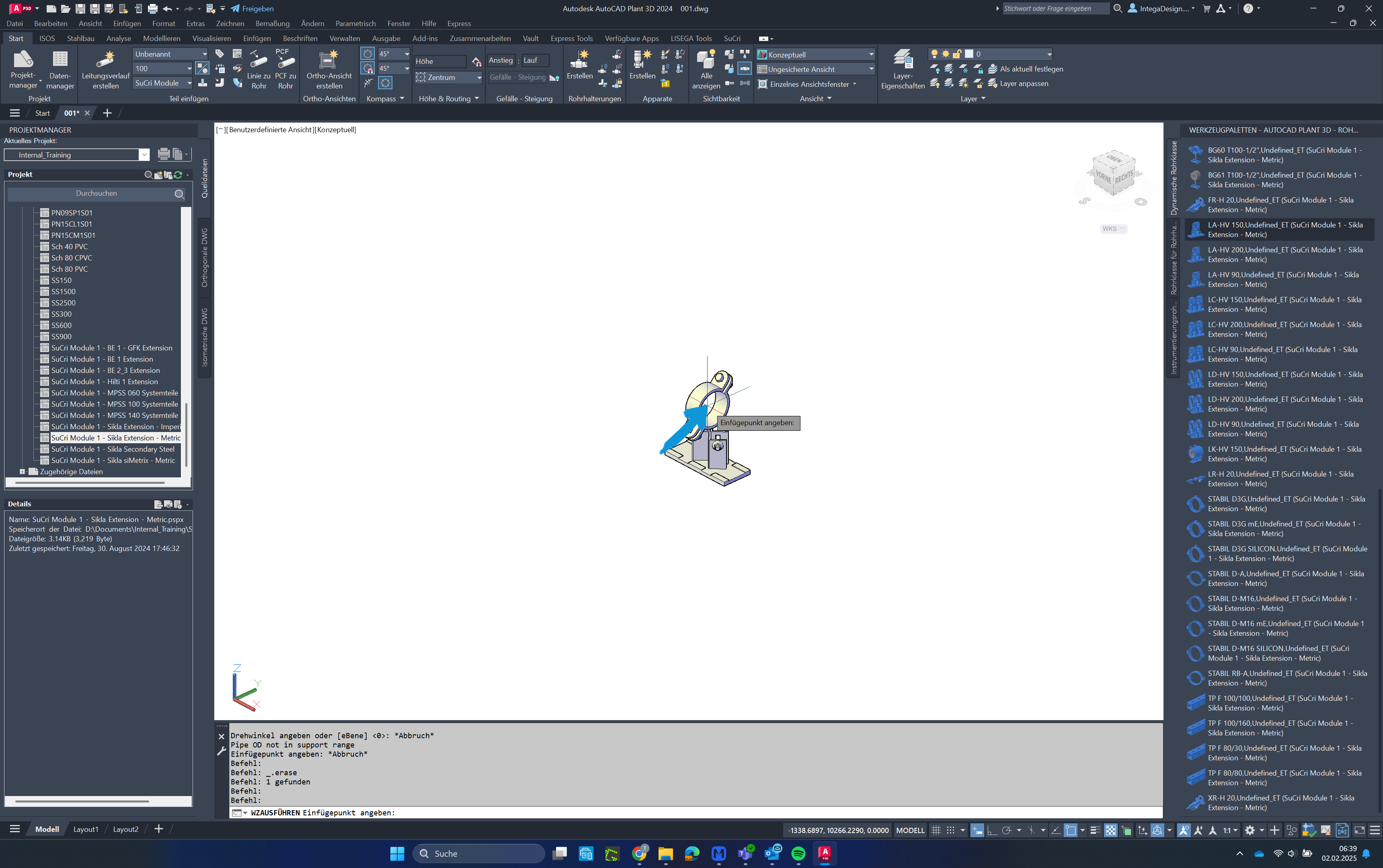 Issue detection in AutoCAD Plant3D