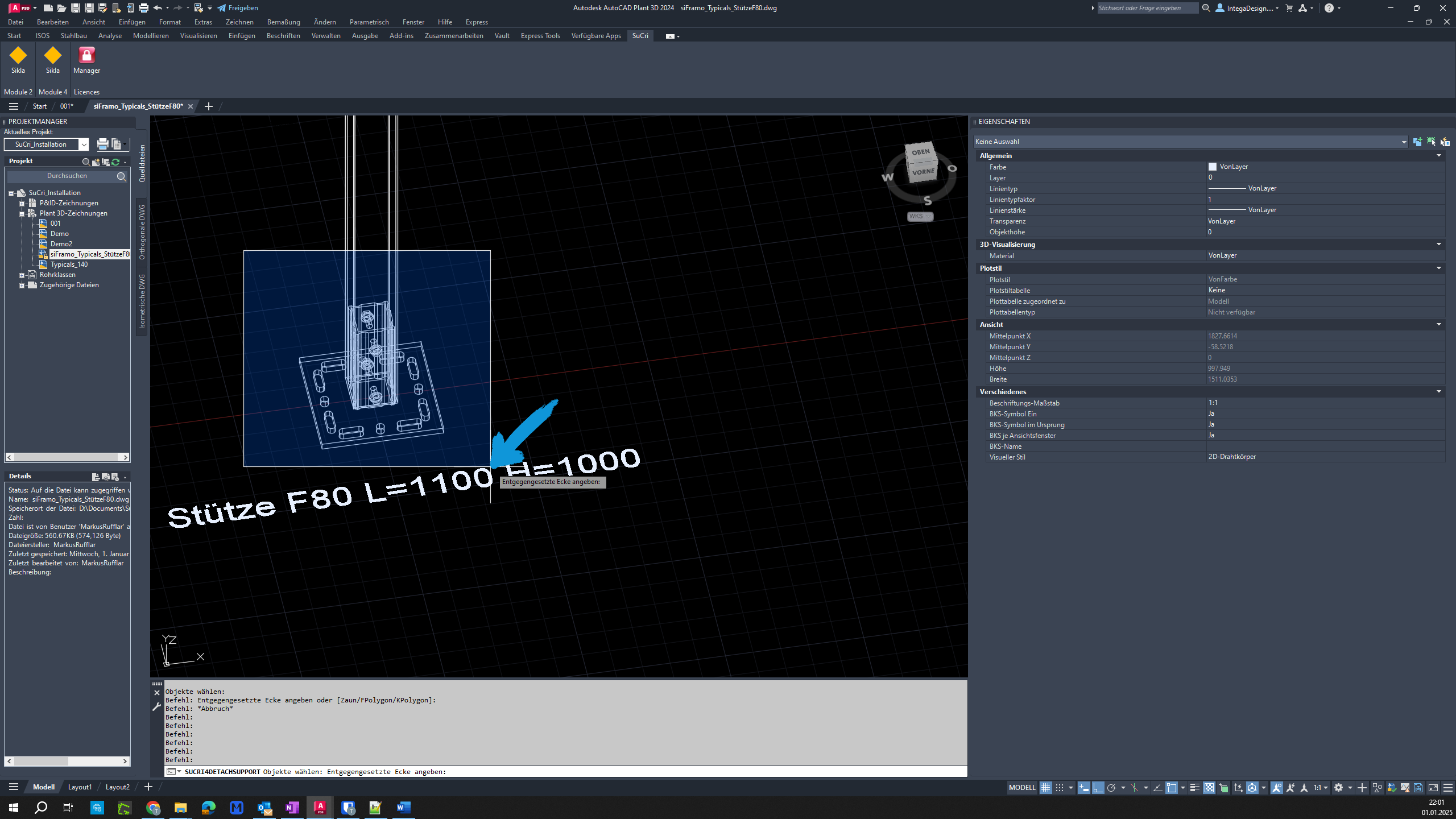 Select components in AutoCAD Plant3D