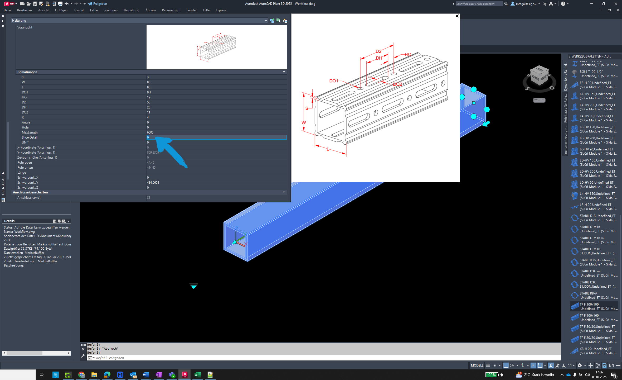 Display contour